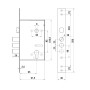 Корпус врезного замка Punto MDV30C-816 CP (V30/C) CP c защёлкой цвет хром (Пунто) 45895