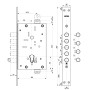Корпус врезного замка Mottura 82.525W800B (Моттура) 45975