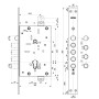 Корпус врезного замка Mottura 82.535W800B с защёлкой (универсальный) (Моттура) 45977