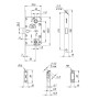 Защелка магнитная Armadillo WC с ответной планкой GRAVITY G01.196.50.96 SN матовый никель