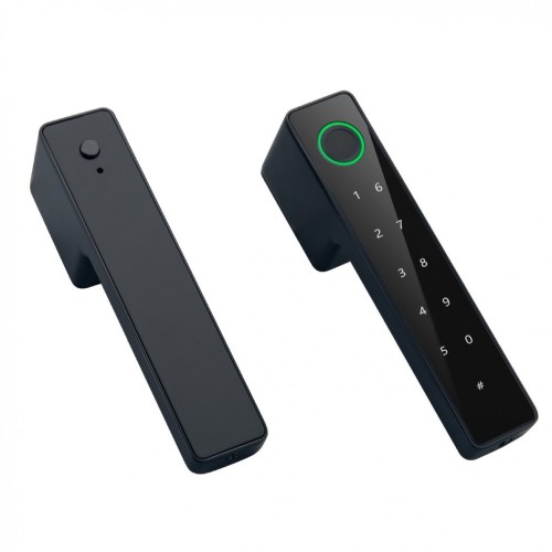 Умная дверная ручка-замок Smart 01 Black с отпечатком пальца и поддержкой Smart Life цвет черный