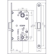 Защёлка врезная магнитная сантехническая ADDEN BAU WC-5096 MAG S. GOLD цвет матовое золото