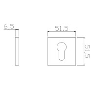 Накладка на ключевой цилиндр ADDEN BAU SC SQ-001 NICKEL цвет никель