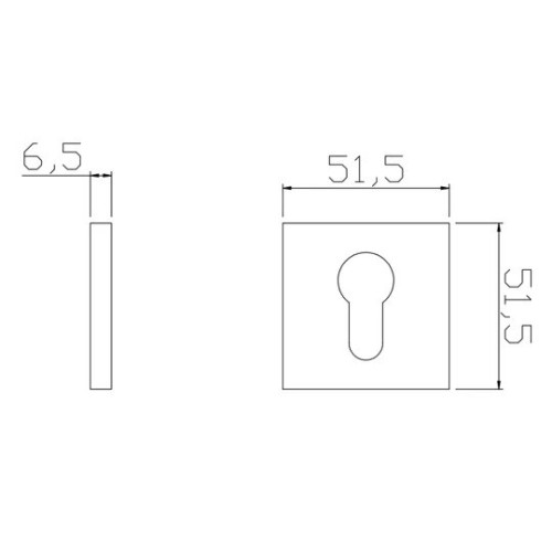 Накладка на ключевой цилиндр ADDEN BAU SC SQ-001 NICKEL цвет никель