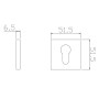 Накладка на ключевой цилиндр ADDEN BAU SC SQ-001 NICKEL цвет никель