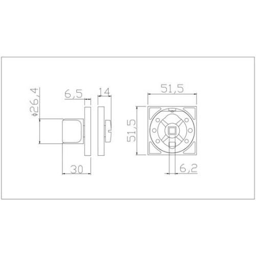 Завёртка сантехническая ADDEN BAU WC SQ-003 NICKEL цвет никель