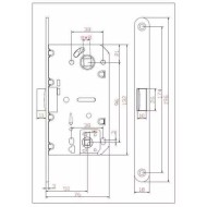 Защёлка врезная сантехническая с пластиковым язычком ADDEN BAU. WC 414 BLACK цвет черный