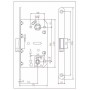 Защёлка врезная сантехническая с пластиковым язычком ADDEN BAU. WC 414 BLACK цвет черный