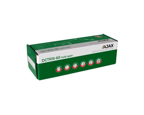 Доводчик Ajax (Аякс) дверной DCTR15-60 hold open WH белый