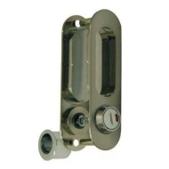Ручка для раздвижной двери с механизмом A-K01/02-V2HH, ключ-завёртка, цвет никель