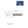 Дверная ручка на розетке Portuno Exa Zig 201.03 черный