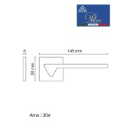 Дверная ручка на розетке Portuno Ama 204.05 матовый графит