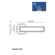 Дверная ручка на розетке Portuno Pyramid 522.06 полированное золото