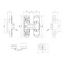 Петля Armadillo скрытой установки U3D2000.TG SC матовый хром (Армадилло)