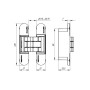 Петля Armadillo скрытой установки U3D7000 FSG флор. золото TECH