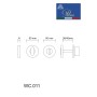 WC Завертка дверная межкомнатная PDP WC.011.11 Матовый кофе