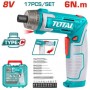 Аккумуляторная отвертка TOTAL (TSDLI08025 ТОТАЛ)