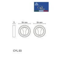 Накладка под цилиндр Portuno CYL.03 полированное золото CYL.03.06
