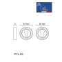Накладка под цилиндр Portuno CYL.03 полированное золото CYL.03.06