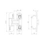 Петля Armadillo скрытой установки U3D6002.TG SC мат. хром
