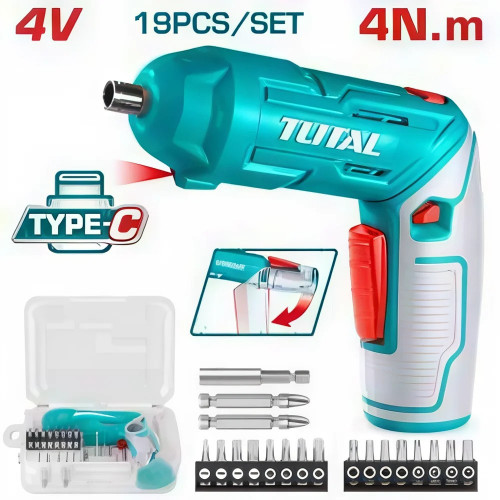 Отвертка аккумуляторная Li-ion TOTAL (TSDLI0442 ТОТАЛ)