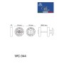 Ручка поворотная Portuno WC.044 полированный хром WC.044.01 (WC фиксатор)