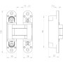 Петля Armadillo скрытой установки U3D5000.VPG BL черный TECH