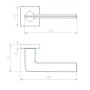 Комплект дверных ручек ARCHIE SILLUR SEGURO PLATINUM GREY, платиново-серый